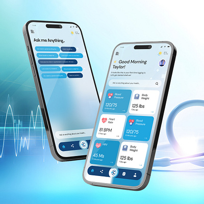 Health Monitor Mobile App branding design graphic design health mobile app mobile app mobile application ui ux