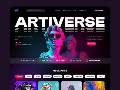 ArtiVerse | NFT Marketplace app branding figma nft ui ux web web3