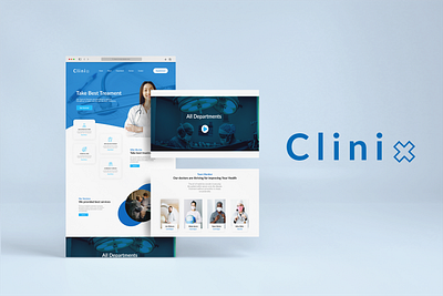 Clinix Medical Website adobe photoshop branding design figma medical website ui ui design ui ux ux ux design web ui