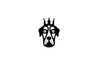 Iconic Dog King Logo abstract abstrak logo design design logo dog logo illustration king logo logo company logo modern mascot logo minimalist logo pet unique logo