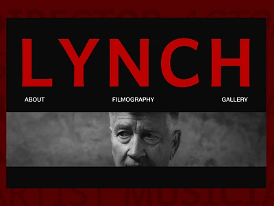 David Lynch Biography animation design portfolio ui uiux ux webdesign