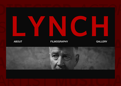 David Lynch Biography animation design portfolio ui uiux ux webdesign