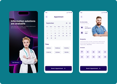 Medical Mobile App Design animation branding figma motion graphics ui ux