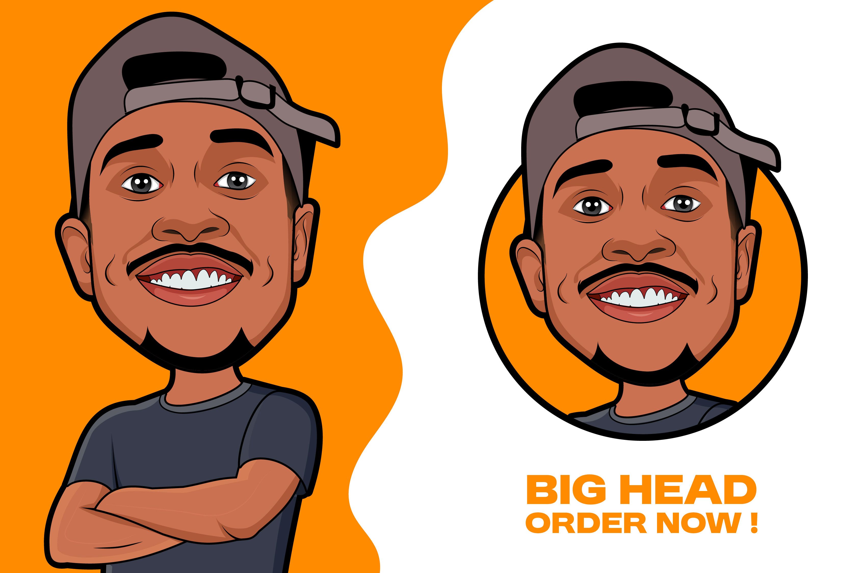 Example of Big Head Cartoon Caricature And Portrait