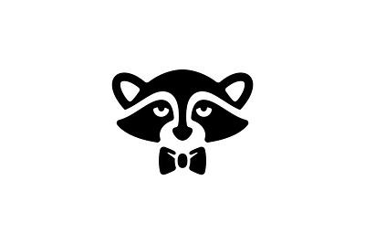 Raccoon Style Logo abstract abstrak logo cool design design logo gentleman logo logo company logo modern mascot logo minimalist logo racoon logo simple logo tie unique