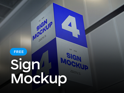 Free Wayfinding Sign Mockup branding design free free download free mockup free sign mockup free signage mockup free template graphic design illustration logo logotype mockup print psd sign mockup typography vector wayfinding mockup