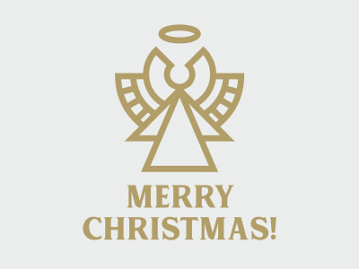 Merry Christmas! angel gold holiday logo love merry christmas mikylangela peace wings