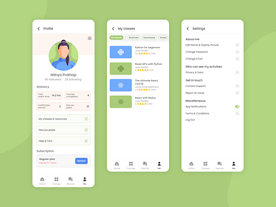 User profile (Daily UI 006) account settings dailyui006 profile ui