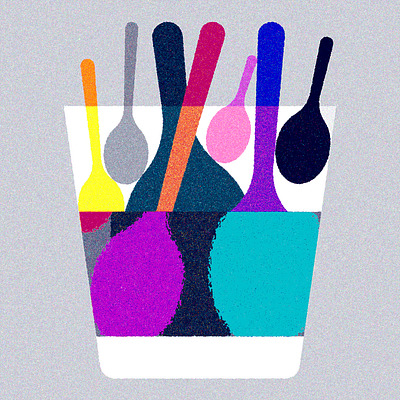 Spoons glass graphic graphic design illustration spoons water