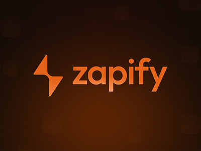 Zapify - Logo Design branding lightning logo mini minimal minimalism orange saas shadow thunder zap