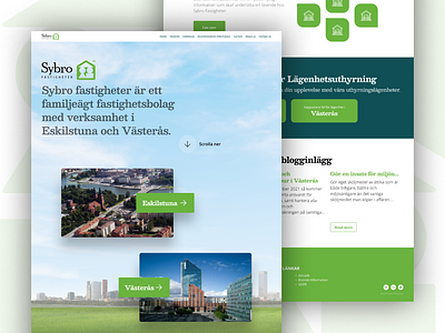 Sybro Fastigheter - Landing page Re-imagined. design figma real estate ui ui design ux ux design web web design