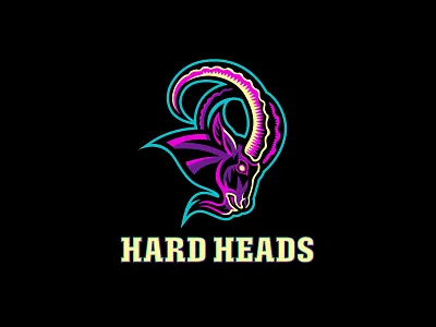 Hard Heads branding design goat graphic design hard head illustration illustrator logo vector