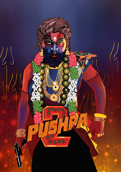 Pushpa 2: The Rule illustration & Vector Art