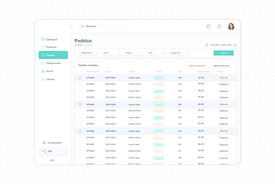 Order Management Screen for SaaS design designer designweb product design saas ui ux uxui web webdesign