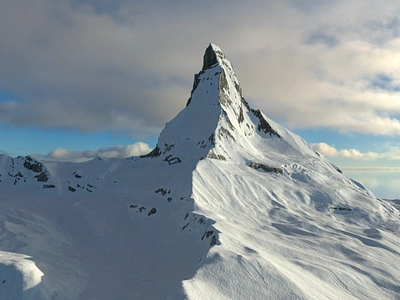 Mountain Matterhorn 3d art buy creative custom game illustration landscape marketing matterhorn model mount mountain peak purchase snowy squid terrain vfx visualisation