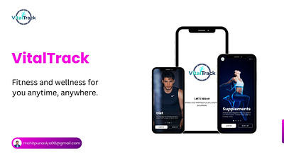 VitalTrack - Fitness Application application logo mockups ui design ui