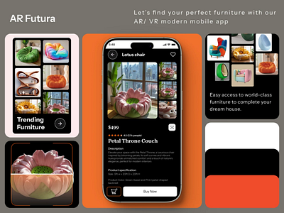 AR-VR Furniture Store App mobile interface design neel litoriya saloneel saloni ui