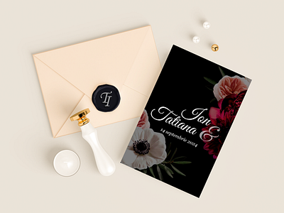 Wedding invitation - Ion & Tatiana branding graphic design label design