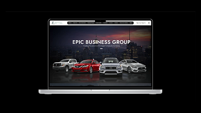 EPIC- Automobile Company Website branding figma graphic design homepage landing page logo prototype typography ui ux website