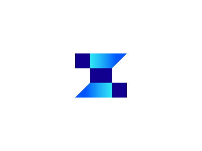 Letter Z finance concept logo design blue finance graphic design growth letter z logo minimal modern stats steps