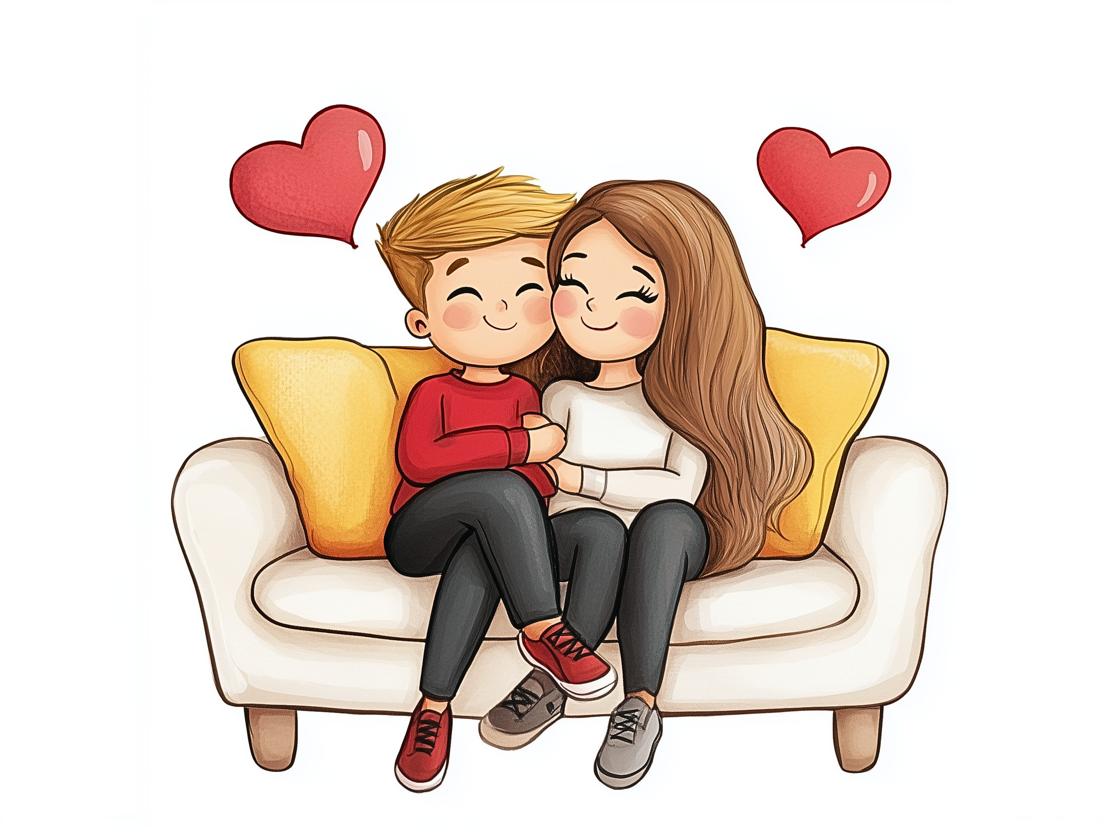 Consistent Illustration of Tom & Annie for Love Books illustrator for books svgdaddy