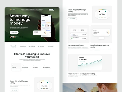 Finance Website UIUX Design | Responsive design interface product service startup ui ux web website