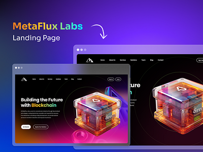 MetaFlux Labs Landing Page blockchain consulting blockchain design crypto design dapp design landing page landing page design nft platform ui responsive design tech startup ui ui ui design user interface web 3 web design web3 ui