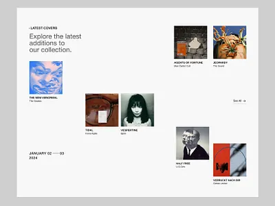 Latest Covers: A Showcase of Timeless Album Art art branding covers design minimal design music ui ui design ui ux ux website website design