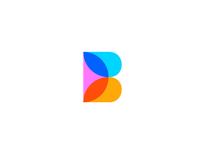 Letter B colorful logo branding colorful letter b logo logo design minimal modern