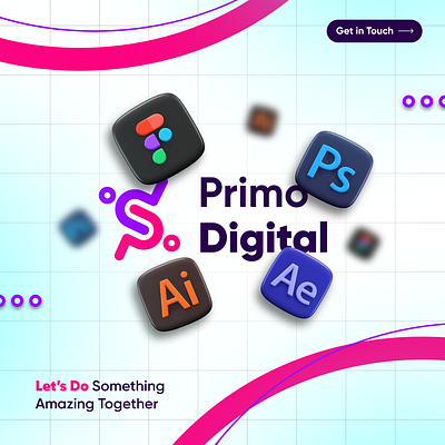 Primo Digital Services Post Design🎨✨ branding graphic design logo motion graphics ui