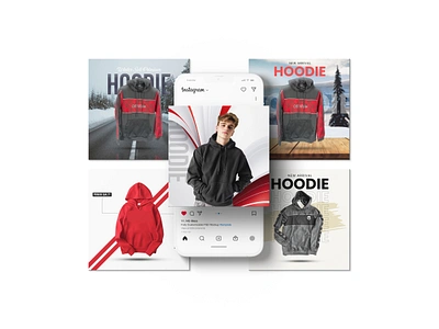 HR fashion social media design banner ads brand identity branding business design fashion fashion social media design fashiondesign graphic design hoodie hoodie banner hoodie post design hoodies instagram post mockup red hoodie social media design socialmedia socialmediadesign winter collection