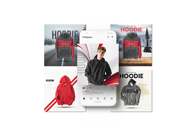 HR fashion social media design banner ads brand identity branding business design fashion fashion social media design fashiondesign graphic design hoodie hoodie banner hoodie post design hoodies instagram post mockup red hoodie social media design socialmedia socialmediadesign winter collection