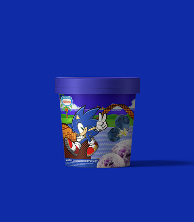 Sonic-Themed Ice Cream Packaging Design creative packaging graphic design