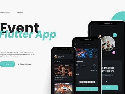 Front End Event App - Flutter android app front end interface ios ui ui app