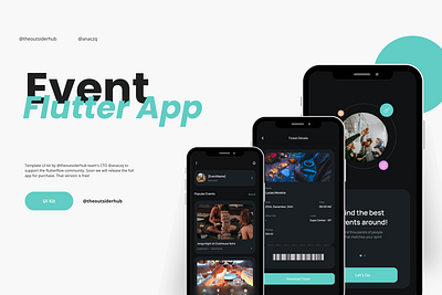 Front End Event App - Flutter android app front end interface ios ui ui app