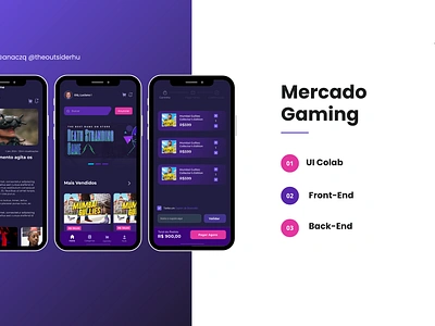 Gaming Marketplace Responsive App | UI Colab + Front + Back android app app development app ui colab flutter front end gaming ios marketplace responsive responsive design ui ui design web webapp