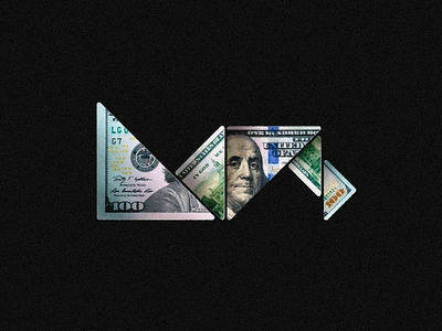 Dollar Bill Origami — Logo 100 bill branding cash dollar economy finance finantial folding graphic design illustration logo logodesign logotype money note president triangles us usa