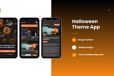 Halloween theme App | Design + Flutter Front-End android app app design apple halloween halloween app halloween app inspo halloween design ios mobile mobile app mobile design play store ui ui design