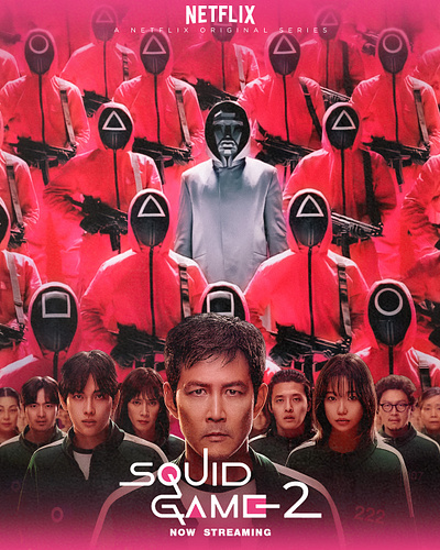 Squid Game Season 2 Poster Design – Concept concept entertainment freelance designer graphic design netflix branding pop culture