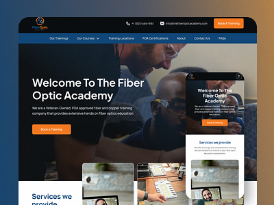 Fiber Optics Academy Website ui