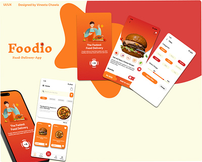 Foodio-food delivery app animation app design figma food mobile app ui uiux