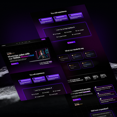 Mastermind Landing Page design front end development illustration landingpage landingpages ui ux web design webdesign webdesigns website concept