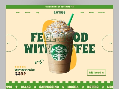 Coffee Shop Landing Page Design cafe coffee coffee cup coffee shop dropshipping dropshipping website ecommerce landing page product design shopify shopify store shopify website ui design web design website website design