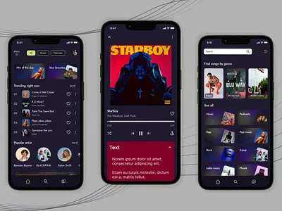 Music Player Application app application design music player player application. ui uiux uiux design ux web design