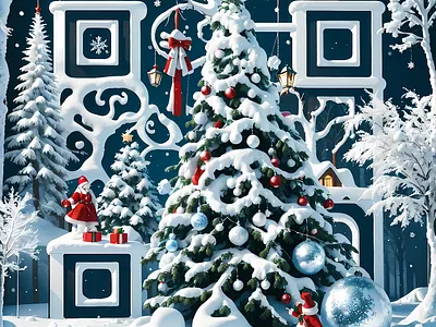 Winter Wonderland: Festive AI Art QR Code aiart christmasqr creativetechnology digitalart festiveqr holidaydesign holidaymarketing interactiveart qrcode winterwonderland