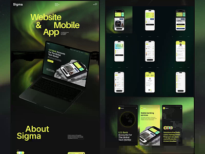 Sigma Fintech Case Study app b2b bank app banking fintech landing mobile app product design saas