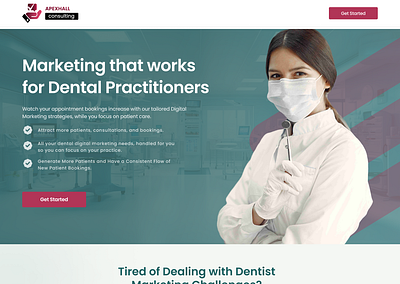 Marketing Landing Page for Dentists ui