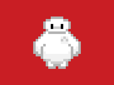 8-Bit Baymax 8 bit big hero 6 character disney illustration