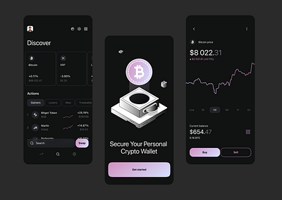 Crypto wallet analytics android app bitcoin mining crypto branding crypto mobile app crypto token crypto wallet figma design ios mobile mobile design solana crypto design ui ui design ux ux design wallet