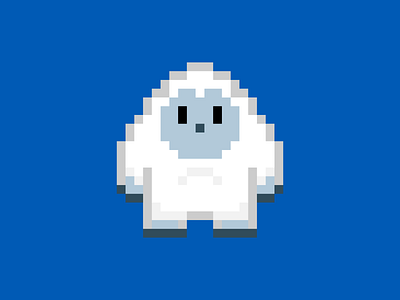 8-Bit Yeti 8 bit character illustration yeti